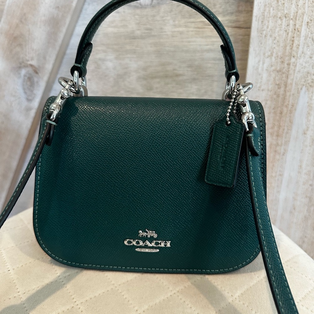 Coach Green Crossbody Bag with Signature Hardware